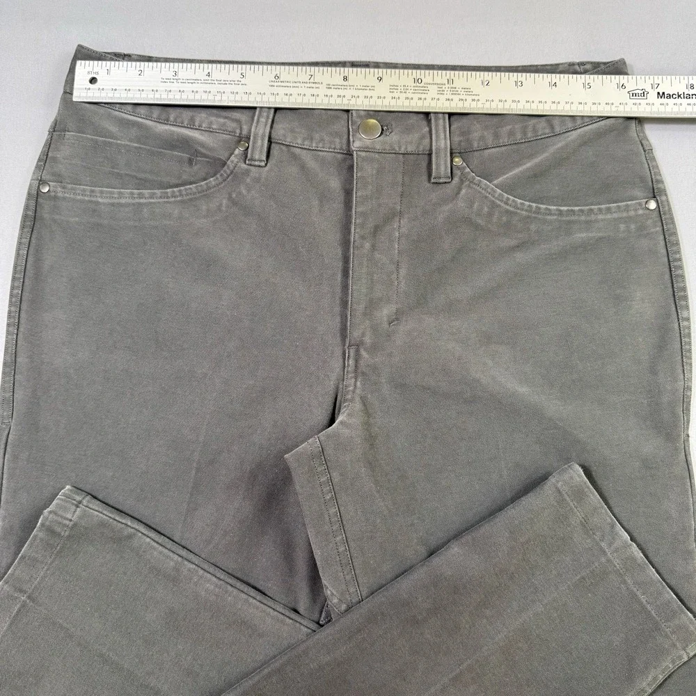 Lululemon ABC Pants Slim *Utilitech Mens 36x32 Gray Stretch Canvas Chino LM5ABOS